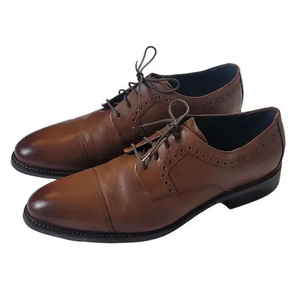 Cole Haan Men\'s Benton Cap Toe Leather Oxford Size 12 M Cole Haan Benton Ii Oxford Cap Toe Dress Mens Brown C24120  main image 3
